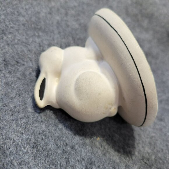 Vintage Acoma Pottery Rabbit Oval Trinket Box Black & White Geometric Design - Picture 9 of 13